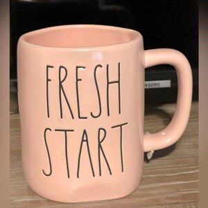 Rae Dunn Pink 'Fresh Start' Mug